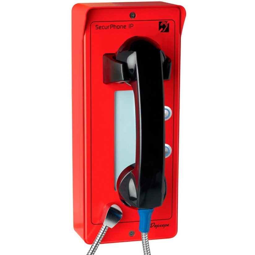  Téléphones SIP Téléphone d'urgence extérieur 2 touches rouge PVI02R